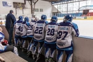 Hokejový tým v dresech Bison Sportswear