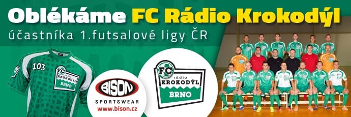 FC Rádio Krokodýl, účastník 1.futsaslové ligy v dresech Bison Sportswear.